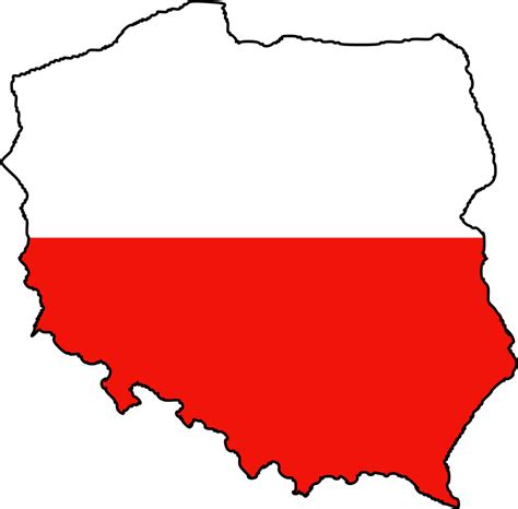 poland flag and map